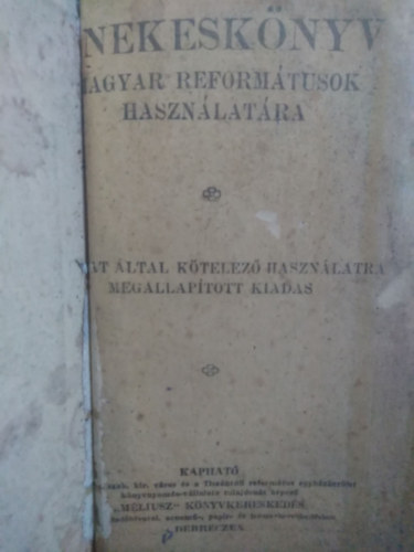 nekesknyv a magyar reformtusok szmra