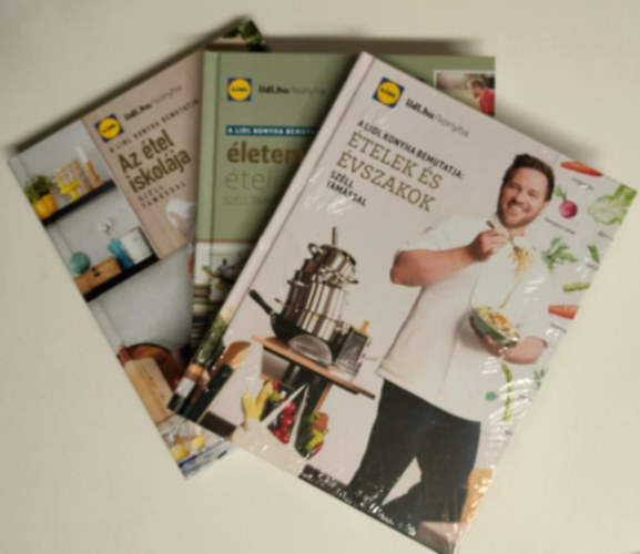 Nincs feltntetve - 3db Lidl konyha szakcsknyv - Az tel iskolja - letem telei - telek s vszakok