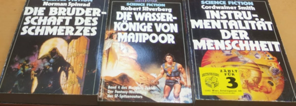 Robert Silvenberg, Norman Spinrad, Cordwainer Smith - 3 db Moewig Science Fiction: Die Bruderschaft des Schmerzes (3574) + Die Wasserknige von Majipoor (3675) + Instrumentalitt der Menschheit (3579)(3 ktet)