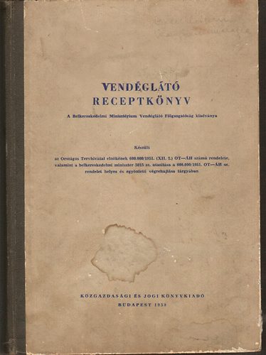 Venesz Jzsef /szerk. - Vendglt receptknyv