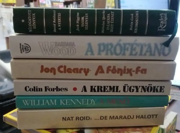 David Baldacci, Jack Higgins, Nicholas Sparks, Robin Cook - 6 db-os KÖNYVMENTŐ AJÁNLAT, krimi: A nyertes/Sasok szárnyán/Palackba zárt üzenet/Kromoszóma+ A prófétanő+ A Főnix-fa+ A Kreml ügynöke+ A menő+ ...de maradj halott