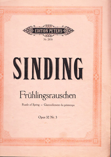 Christian Sinding - Fr�hlingsrauschen - Klavierst�ck (Opus 32 Nr. 3.)