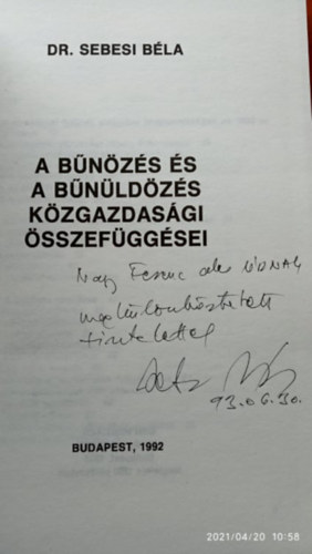 Dr. Sebesi Bla - A bnzs s bnldzs kzgazdasgi sszefggsei