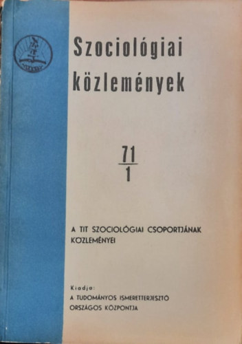 Herbai gnes (szerk.) - Szociolgiai Kzlemnyek 71/1
