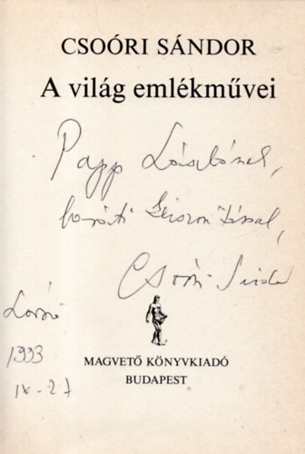 Csori Sndor - A vilg emlkmvei
