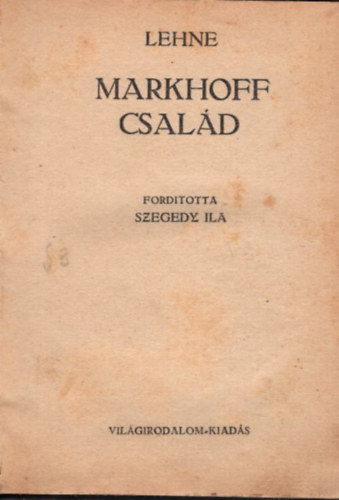Lehne, Szegedy Ila (ford.) - Markhoff csald