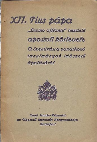 XII. Pius ppa apostoli krlevele