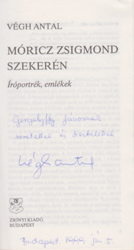 V�gh Antal - M�ricz Zsigmond szeker�n