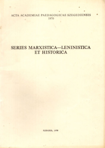 Benk Lszl, Bezdn Sndor - I. Marxizmus-Leninizmus, trtnelem - A hdmezvsrhelyi els olvas npkr megalakulsa ( 1869 )  Klnlenyomat