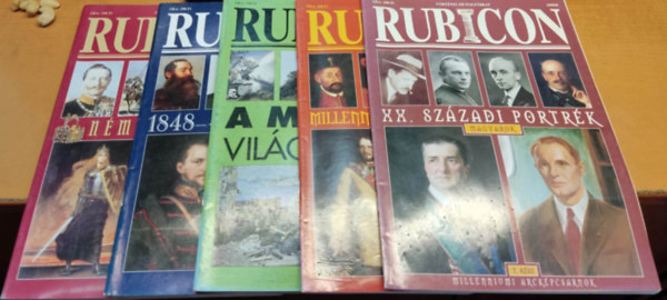 Rácz Árpád (szerk.) - 5 db Rubicon történelmi magazin, szórványszámok