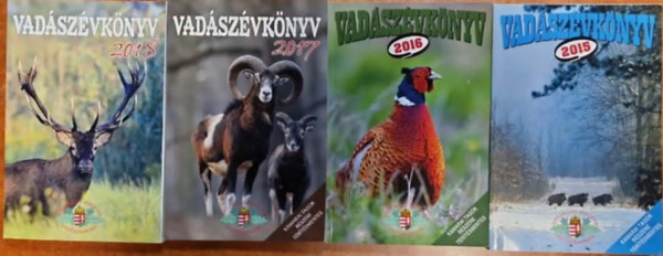 Pechtol J�nos (F�szerk.) - 4db Vad�sz�vk�nyv :2015+2016+ 2017+ 2018