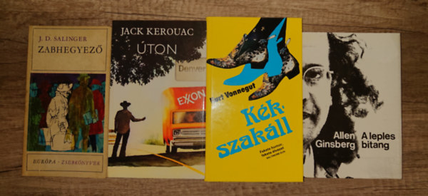 Jack Kerouac, Kurt Vonnegut, J. D. Salinger - 3 kultikus reg�ny a 20. sz�zad amerikai irodalm�b�l aj�nd�k Ginsberg verssesk�tettel: Zabhegyez�, K�kszak�ll, �ton + A leples bitang