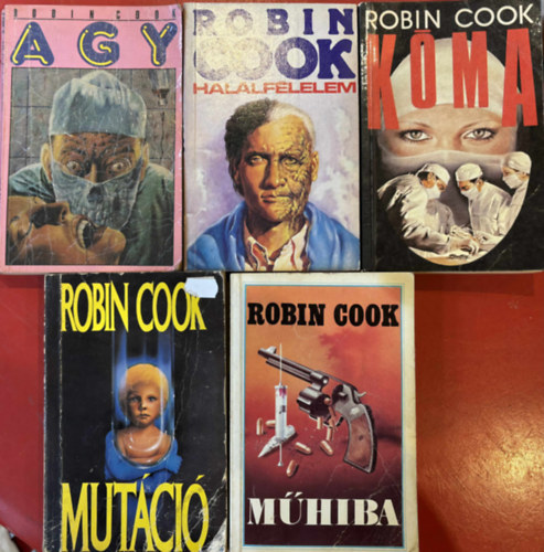 Robin Cook - Robin Cook 5 db krimi k�nyv (Agy Hal�lf�lelem K�ma Mut�ci� M�hiba)