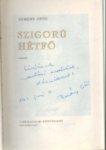 Dem�ny Ott� - Szigor� h�tf�