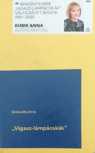 Sinkovits Imre - "Vigasz-lámpácskák" (Poket Könyvek)