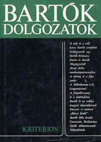 Bartók-Dolgozatok