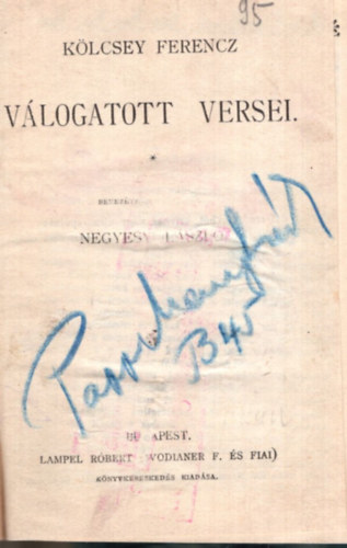 Négyesy László (szerk.) - Kölcsey Ferencz válogatott versei