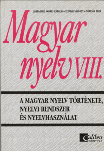 Szplaki Gyrgy; Jobbgynandrs Katalin - Magyar nyelv VIII. - A magyar nyelv trtnete