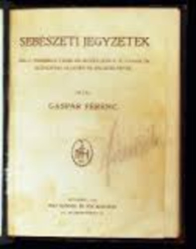 G�sp�r Ferenc - Seb�szeti jegyzetek