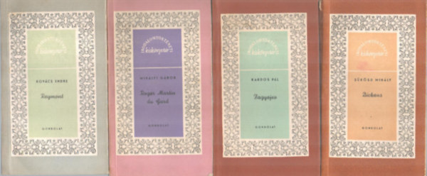 S�k�sd Mih�ly, Kardos P�l, Mih�lyi G�bor, Kov�cs Endre - 4 db Irodalomt�rt�neti kisk�nyvt�r ( Dickens, Fagyejev, Roger Martin du Gard, Reymont )