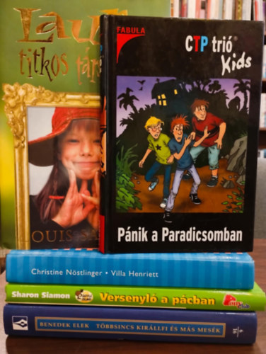 Louis Sachar, Ulf Blanck, Christine N�stlinger, Sharon Siamon, Bendek Elek - Ifj�s�gi irodalom 5 darabos K�NYVMENT� AJ�NLAT: Laura titkos t�rsas�ga, P�nik a Paradicsomban, Villa Henriett, Versenyl� a p�cban, T�bbsincs kir�lyfi