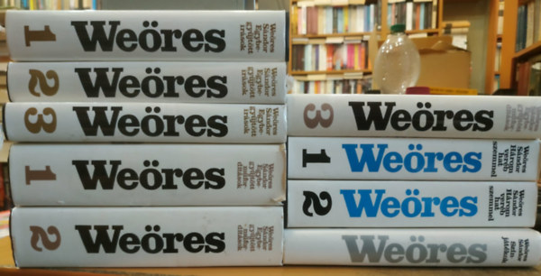 Weöres Sándor könyvek (9 kötet): Színjátékok; Egybegyűjtött írások I-III.; Egybegyűjtött műfordítások I-III.; Három veréb hat szemmel I-II.