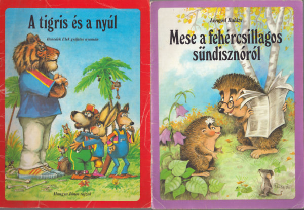 Benedek  Elek, Grimm - 3 db meseknyv: A tigris s a nyl - A bkakirly - Mese a fehrcsillagos sndisznrl