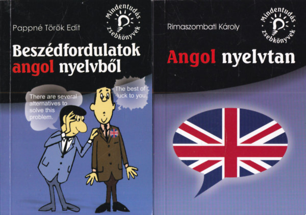 2 db. Mindentud�s zsebk�nyvek (Besz�dfordulatok angol nyelvb�l + Angol nyelvtan)