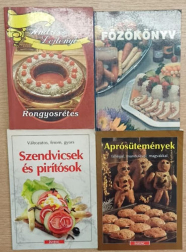 V. Andresz, Lejtnyi-Waldhauser, K. Tth Klra (szerk.), Maren Bustorf-Hirsch - 4 db szakcsknyv: Rongyosrtes - Fzknyv - Szendvicsek s pirtsok - Aprstemnyek
