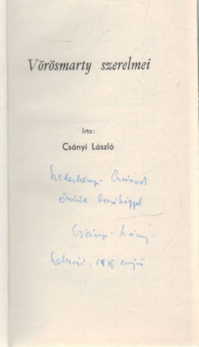 Cs�nyi L�szl� - V�r�smarty szerelmei