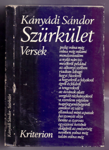 Kányádi Sándor - Szürkület - Versek 1970-1977.