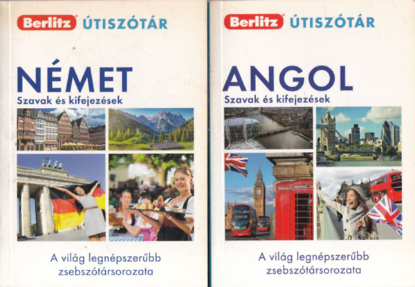 2 db. Berlitz útiszótár (Német + Angol)- Szavak és kifejezések
