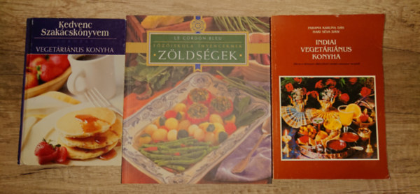 Parama Karuna D�s-Hari S�va - 3 k�nyv a veget�ri�nus konyh�r�l: Vegetari�nus konyha, Indiai veget�ri�nus konyha, F�z�iskola �nyenceknek - Z�lds�gek