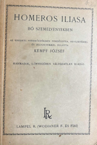 Kempf J�zsef (ford.) - Homeros Iliasa