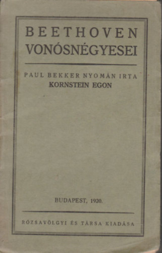 Kornstein Egon - Beethoven vonsngyesei