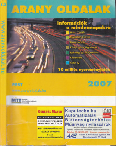 Arany Oldalak - Pest 2007