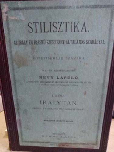 Nvy Lszl - Stilisztika - Az irly s rsm-szerkezet ltalnos szablyai