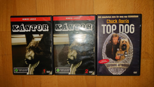 Chuck Norris, Nemere László - 3 DVD főszerepben kutyákkal: Top Dog, Kántor 1-2.