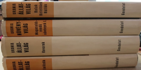 Kurt Deckert - 4 db az Urania sorozatból: Állatvilág - halak - kétéltűek - hüllők, Növényvilág - Magasabb rendű növények I., Állatvilág - rövarok, Állatvilág - emlősök