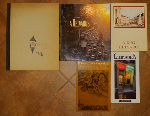 5 k�nyv Budapest szerelmeseinek: Besz�l� h�zak, A Belv�ros, A r�gi Belv�ros, Budapest k�t �vezrede, �zletport�lok