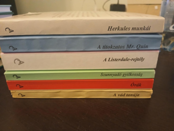 Agatha Christie - A vád tanúja, Herkules munkái, A titokzatos Mr. Quin, A Listerdale-rejtély, Szunnyadó gyilkosság, Órák,