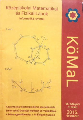 Kzpiskolai matematikai s fizikai lapok 65. vfolyam 9. szm 2015 december