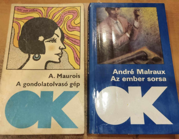 Andr Malraux, Andr Maurois - 2 db olcs knyvtr: A gondolatolvas gp (692. ktet) + Az ember sorsa (955. ktet)