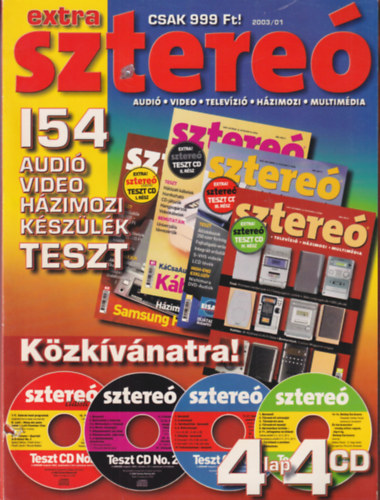 Matók István - 4 db Extra Sztereó magazin 2002/ szeptember, október, november, december ( mappában )