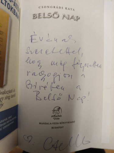 Csongrádi Kata - Belső nap. - Mikor kívül minden elsötétül, akkor ragyog fel benned... Meditációs CD melléklettel