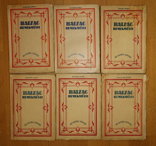 Balzac - 6 kötet Balzac remekművei című sorozatból: Kispolgárok I-II-III-IV., Grandet Eugénia, Goriot apó II.,