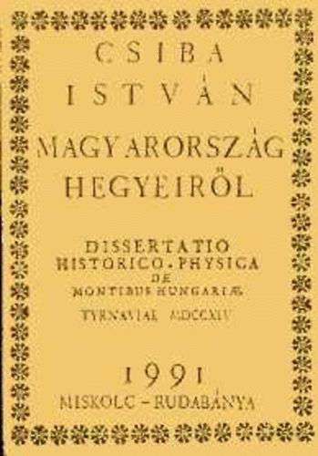 Csiba Istvn - Magyarorszg hegyeirl. Nagyszombat 1714