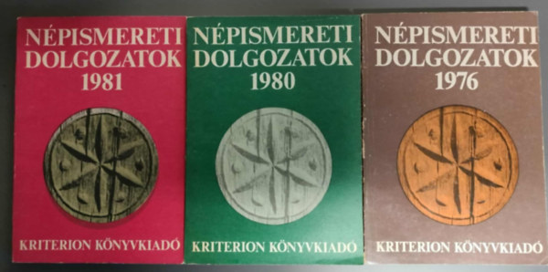 3 db N�pismereti Dolgozatok k�tet: 1976+1980+1981