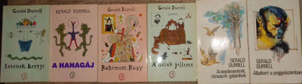 Gerald Durrell - 6 knyv Gerald Durreltl: Istenek kertje, Hahagj, A halak jelleme, Rokonom, Rosy, Aranydenevrek, rzsaszn galambok, llatkert a poggyszomban