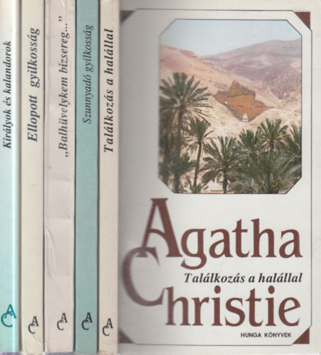 Agatha Christie - 5 db. klasszikus krimi (Tal�lkoz�s a hal�llal + Szunnyad� gyilkoss�g + "Balh�velykem bizsereg..." + Ellopott gyilkoss�g + Kir�lyok �s kalandorok)